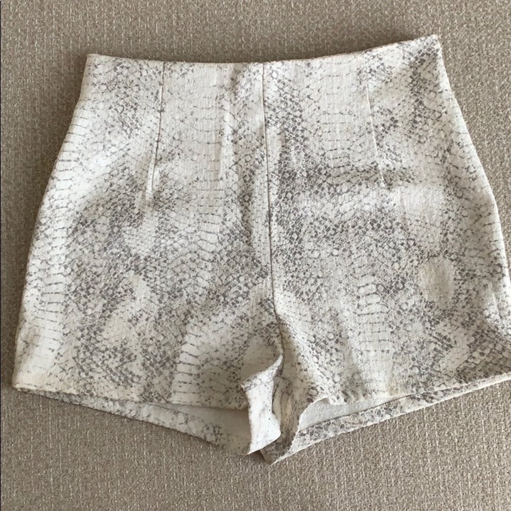 Dance & Marvel snakeskin dress shorts